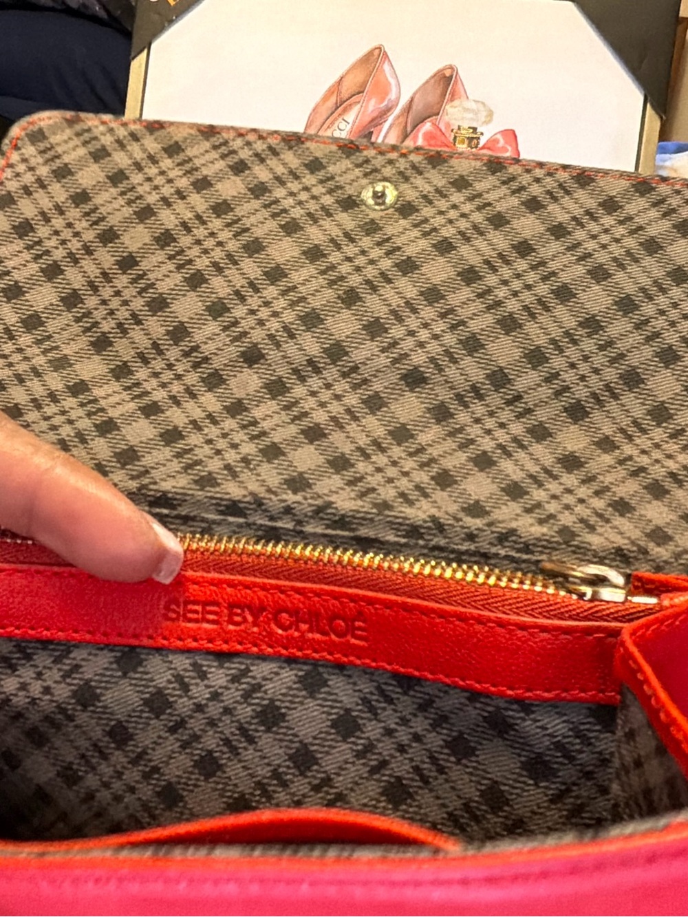 See by Chloé Red Leather Bow Wallet - Picture 5 of 16